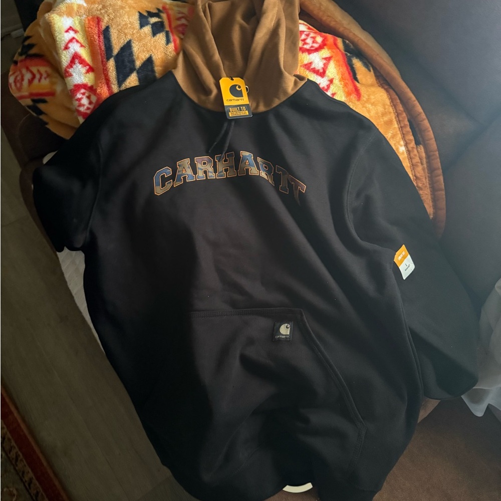Carhartt Black and Tan Hoodie